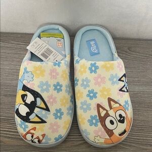 Bluey Cartoon Slippers size 9 with Floral Design NWT